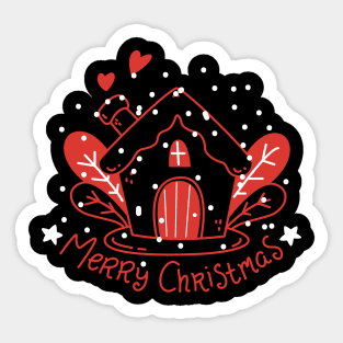 Merry Christmas - Christmas House Sticker